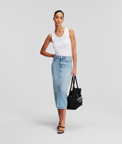 SUKŇA KARL LAGERFELD MAXI DENIM SKIRT - Fotografia č. 11