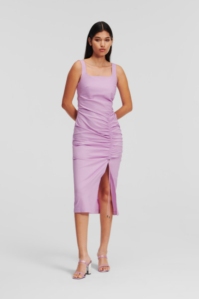 ŠATY KARL LAGERFELD GATHERED STRETCH DRESS - Fotografie č. 1