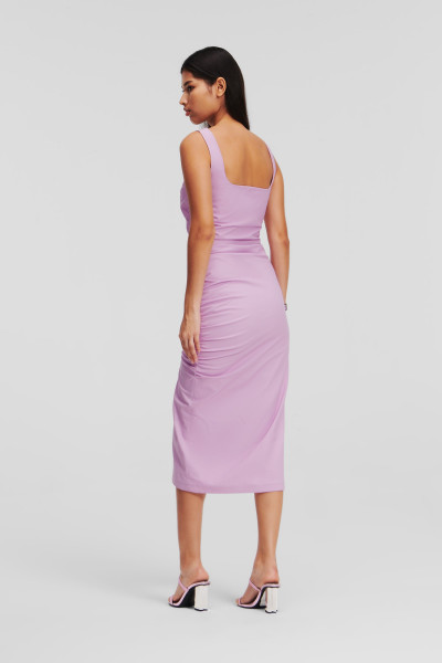ŠATY KARL LAGERFELD GATHERED STRETCH DRESS - Fotografie č. 2