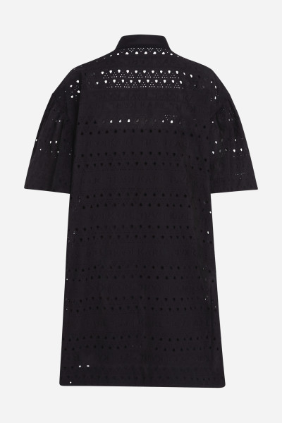 ŠATY KARL LAGERFELD SSLV EMBROIDERY SHIRT DRESS - Fotografie č. 6