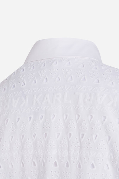 ŠATY KARL LAGERFELD SSLV EMBROIDERY SHIRT DRESS - Fotografie č. 8