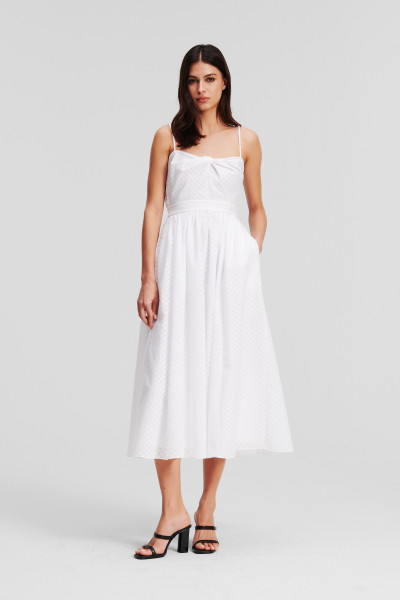 ŠATY KARL LAGERFELD KL BURNOUT DRESS - Fotografie č. 1