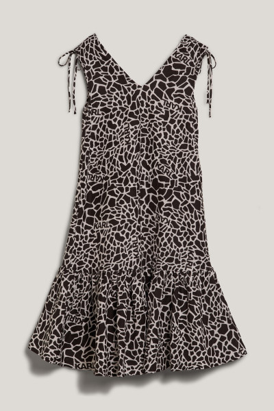 RUHA KARL LAGERFELD LINEN BLEND DRESS - Kép 2