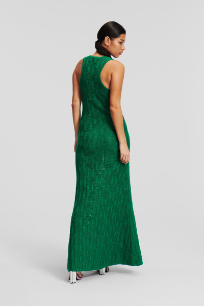 RUHA KARL LAGERFELD MONOGRAM KNIT DRESS - Kép 2