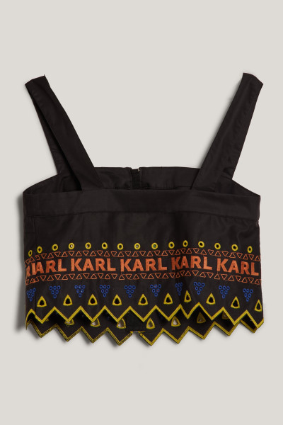 BLÚZ KARL LAGERFELD EMBROIDERED TOP - Kép 2