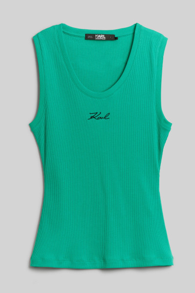 TOP KARL LAGERFELD LOGO RIB TANK TOP - Kép 1