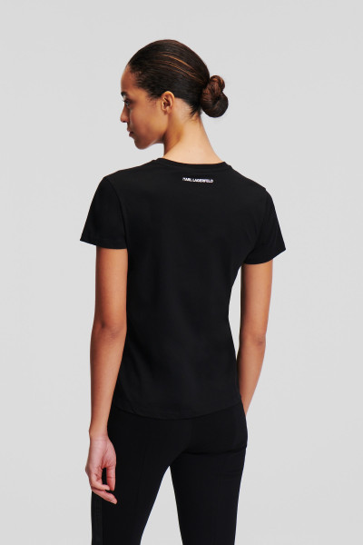 TRIČKO KARL LAGERFELD RHINESTONE LOGO T-SHIRT - Fotografie č. 3