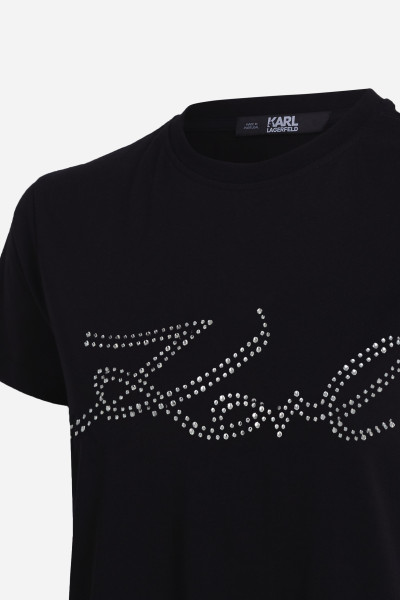 TRIČKO KARL LAGERFELD RHINESTONE LOGO T-SHIRT - Fotografie č. 7