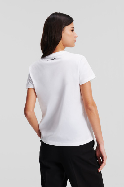 PÓLÓ KARL LAGERFELD RHINESTONE LOGO T-SHIRT - Kép 3