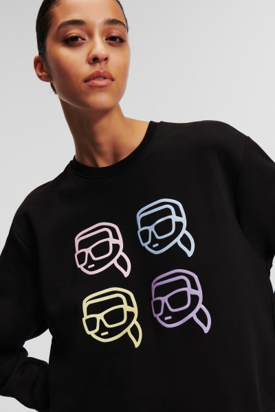 MIKINA KARL LAGERFELD IKONIK 2.0 OUTLINE SWEATSHIRT - Fotografie č. 4