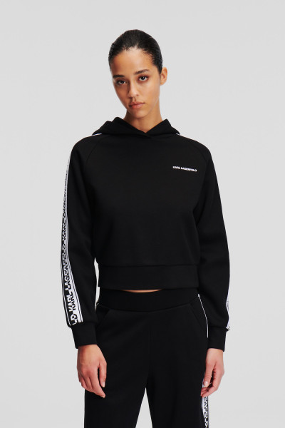 MELEGÍTŐ FELSŐ KARL LAGERFELD LOGO TAPE HOODIE - Kép 1