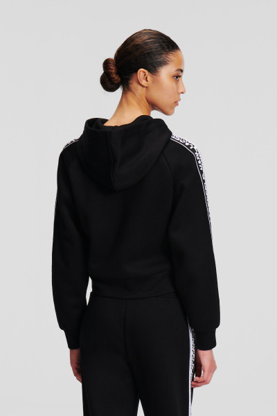 MELEGÍTŐ FELSŐ KARL LAGERFELD LOGO TAPE HOODIE - Kép 3