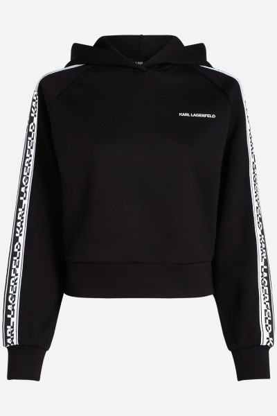 MELEGÍTŐ FELSŐ KARL LAGERFELD LOGO TAPE HOODIE - Kép 5