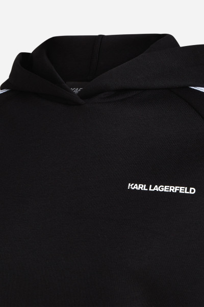 MELEGÍTŐ FELSŐ KARL LAGERFELD LOGO TAPE HOODIE - Kép 7