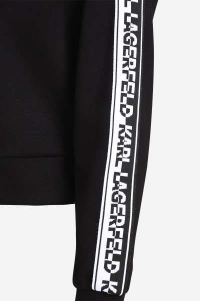 MELEGÍTŐ FELSŐ KARL LAGERFELD LOGO TAPE HOODIE - Kép 8