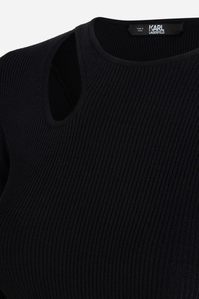 SVETER KARL LAGERFELD CUT OUT KNIT TOP - Fotografia č. 7