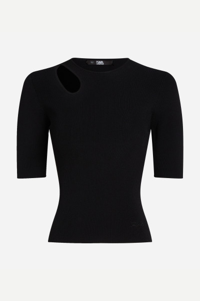 SVETER KARL LAGERFELD CUT OUT KNIT TOP - Fotografia č. 5
