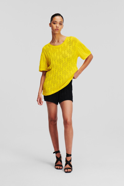 SVETR KARL LAGERFELD MONOGRAM KNIT T-SHIRT - Fotografie č. 2
