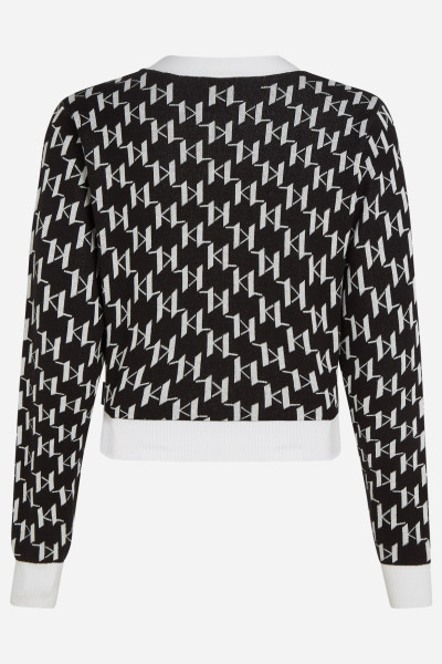 KARDIGÁN KARL LAGERFELD KL MONOGRAM SHORT CARDIGAN - Kép 6
