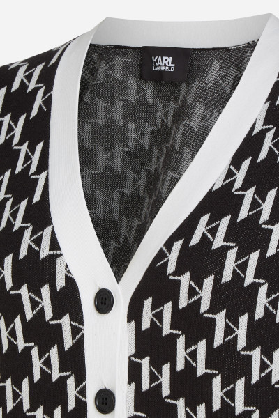 KARDIGÁN KARL LAGERFELD KL MONOGRAM SHORT CARDIGAN - Kép 7