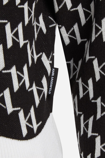 KARDIGÁN KARL LAGERFELD KL MONOGRAM SHORT CARDIGAN - Kép 8