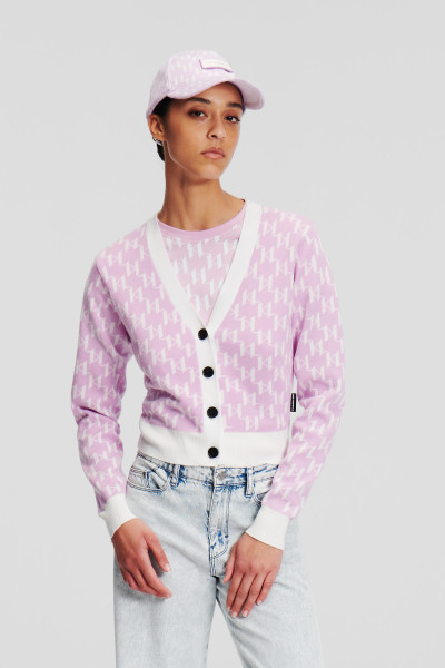 KARDIGÁN KARL LAGERFELD KL MONOGRAM SHORT CARDIGAN - Kép 1