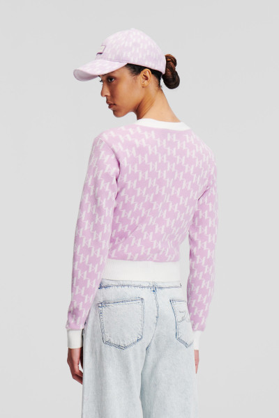 KARDIGÁN KARL LAGERFELD KL MONOGRAM SHORT CARDIGAN - Kép 3