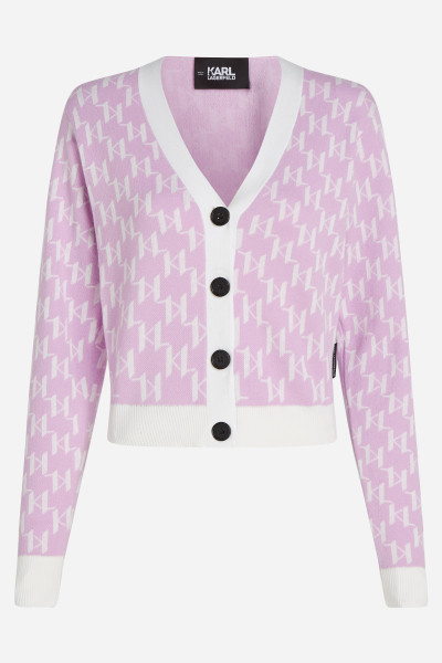 KARDIGÁN KARL LAGERFELD KL MONOGRAM SHORT CARDIGAN - Kép 5