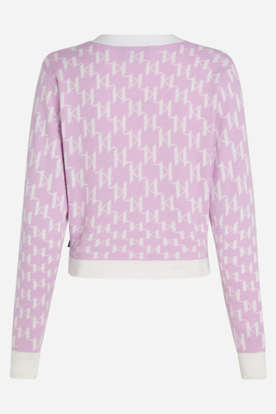 KARDIGÁN KARL LAGERFELD KL MONOGRAM SHORT CARDIGAN - Kép 6