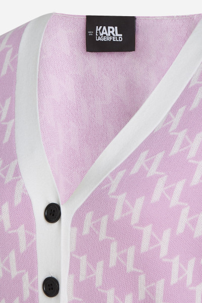 KARDIGÁN KARL LAGERFELD KL MONOGRAM SHORT CARDIGAN - Kép 7