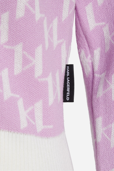 KARDIGÁN KARL LAGERFELD KL MONOGRAM SHORT CARDIGAN - Kép 8