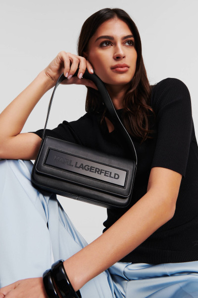 RETIKÜL KARL LAGERFELD IKON/K MD FLAP SHB LEATHER - Kép 4