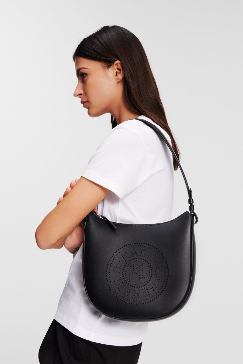 KABELKA KARL LAGERFELD K/CIRCLE MOON SHB PERFORATED BLACK