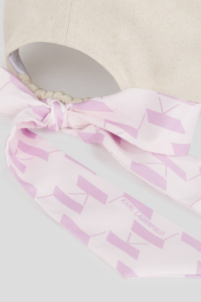 SAPKA KARL LAGERFELD K/SIGNATURE MONOGRAM TIE CAP - Kép 5