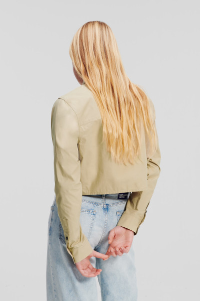 KOŠILE KARL LAGERFELD JEANS KLJ CROPPED LOGO SHIRT - Fotografie č. 3