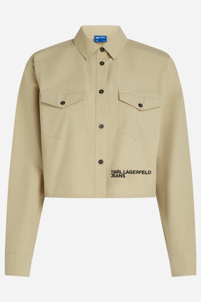 KOŠILE KARL LAGERFELD JEANS KLJ CROPPED LOGO SHIRT - Fotografie č. 5