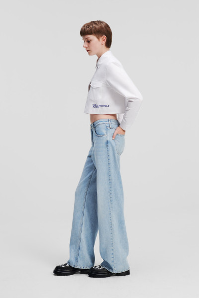 KOŠILE KARL LAGERFELD JEANS KLJ CROPPED LOGO SHIRT - Fotografie č. 2