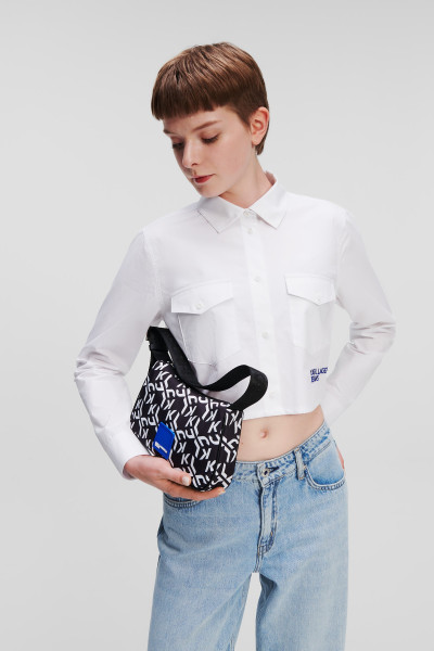 KOŠILE KARL LAGERFELD JEANS KLJ CROPPED LOGO SHIRT - Fotografie č. 4