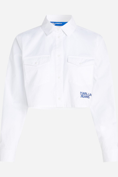 KOŠILE KARL LAGERFELD JEANS KLJ CROPPED LOGO SHIRT - Fotografie č. 6