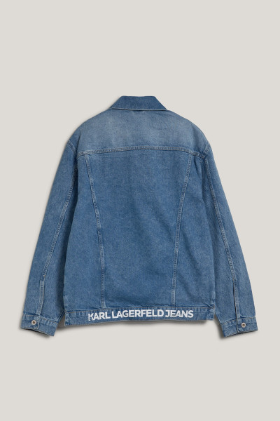 BUNDA KARL LAGERFELD JEANS KLJ RELAXED RECYCLE DENIM JKT - Fotografie č. 2