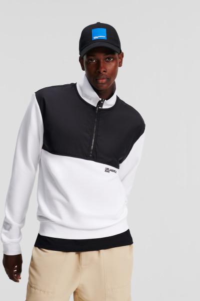 MIKINA KARL LAGERFELD JEANS KLJ REGULAR HALF ZIP SWEAT - Fotografie č. 1