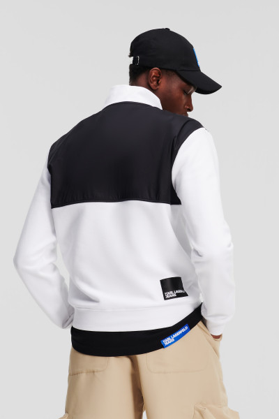 MIKINA KARL LAGERFELD JEANS KLJ REGULAR HALF ZIP SWEAT - Fotografie č. 3