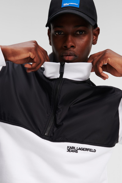 MIKINA KARL LAGERFELD JEANS KLJ REGULAR HALF ZIP SWEAT - Fotografie č. 4