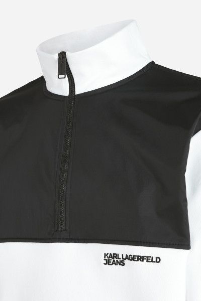 MIKINA KARL LAGERFELD JEANS KLJ REGULAR HALF ZIP SWEAT - Fotografie č. 7