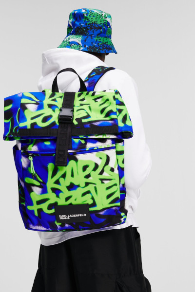 BATOH KARL LAGERFELD JEANS STREET NYLON ROLL BACKPACK - Fotografie č. 4
