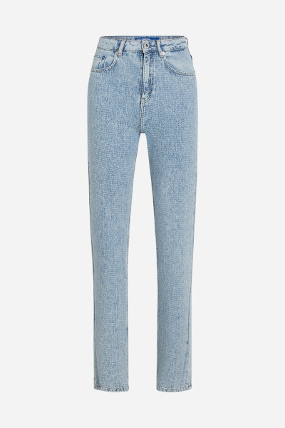 DŽÍNY KARL LAGERFELD JEANS KLJ HR STRAIGHT BOUCLE DENIM - Fotografie č. 5