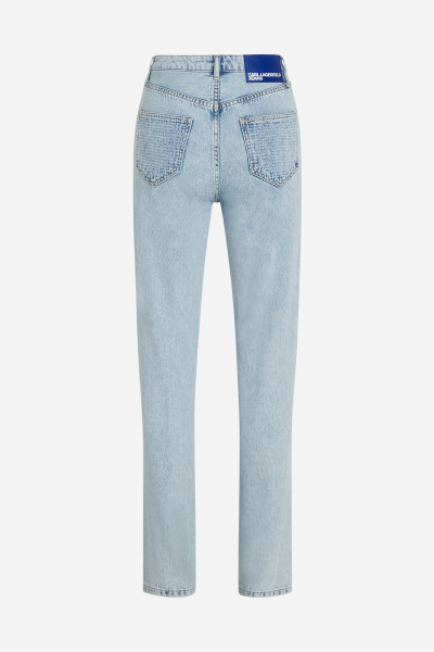 DŽÍNY KARL LAGERFELD JEANS KLJ HR STRAIGHT BOUCLE DENIM - Fotografie č. 6