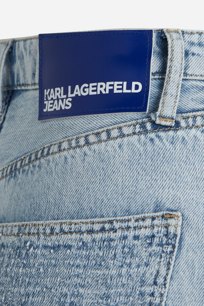 DŽÍNY KARL LAGERFELD JEANS KLJ HR STRAIGHT BOUCLE DENIM - Fotografie č. 7