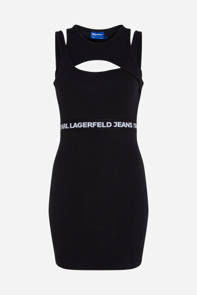 ŠATY KARL LAGERFELD JEANS KLJ LOGO ELASTIC TANK DRESS - Fotografia č. 5