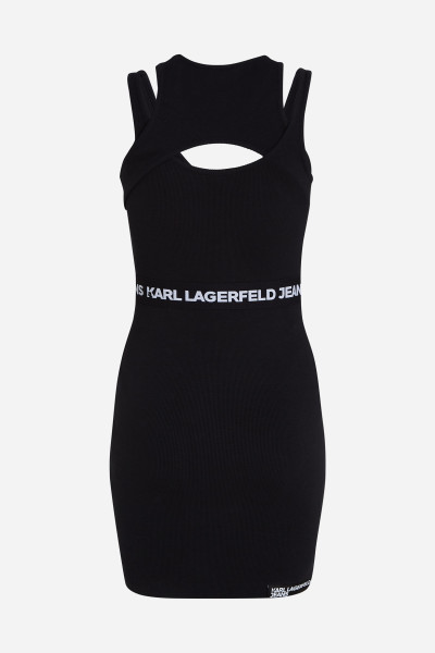 ŠATY KARL LAGERFELD JEANS KLJ LOGO ELASTIC TANK DRESS - Fotografia č. 6